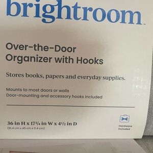 Brightroom Over-the-Door Organizer with Hooks - Gray